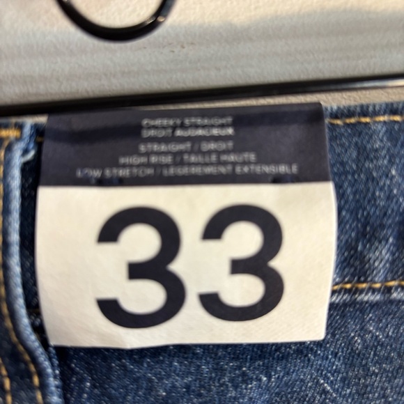 GAP Sz 33 or 16R Cheeky Straight High Rise Classic Blue Denim Jeans NEW W/ TAGS - Picture 6 of 12